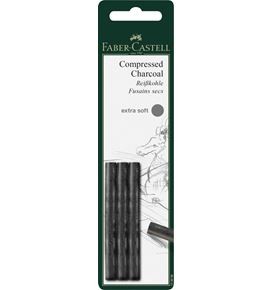 Charcoal stick compressed Pitt extrasoft set of 3